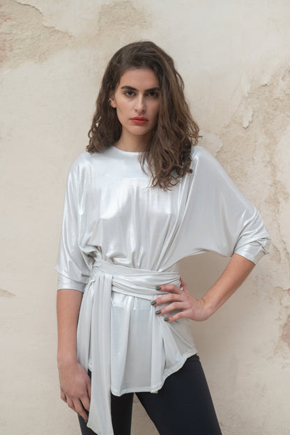 Enia blouse/white silver