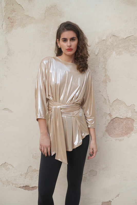 Enia blouse/white gold