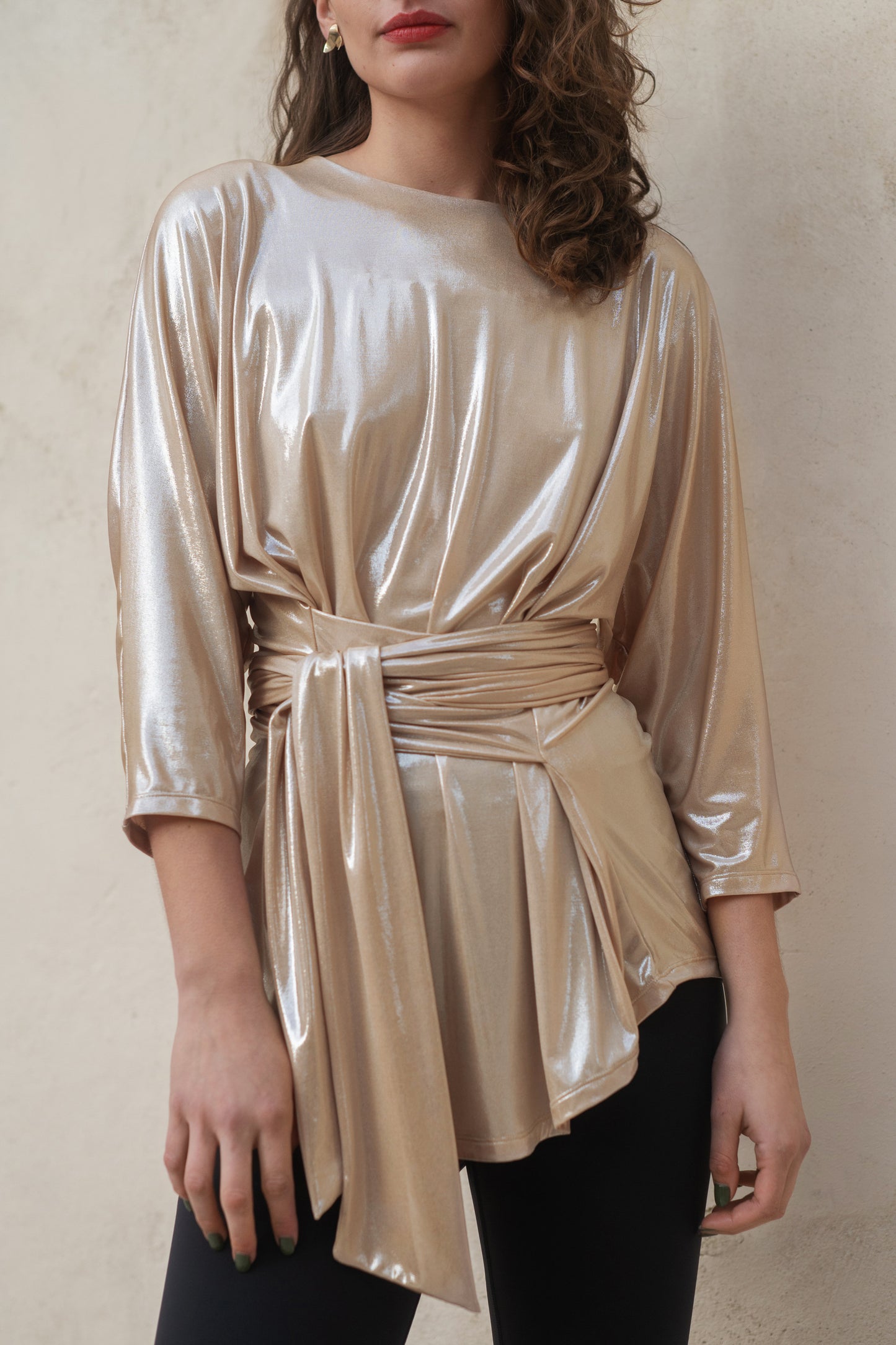 Enia blouse/white gold