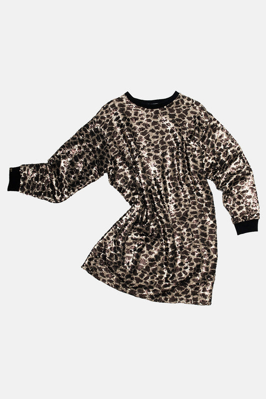 Leopard Sequin Dress