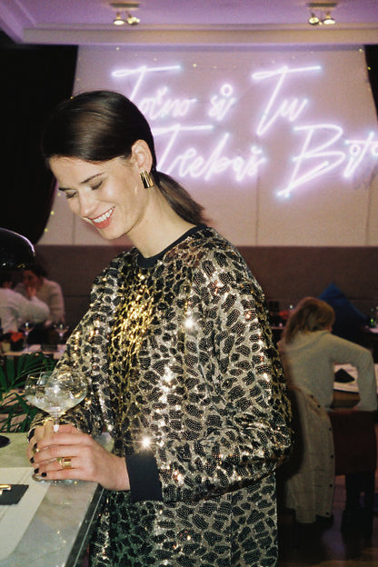 Leopard Sequin Dress